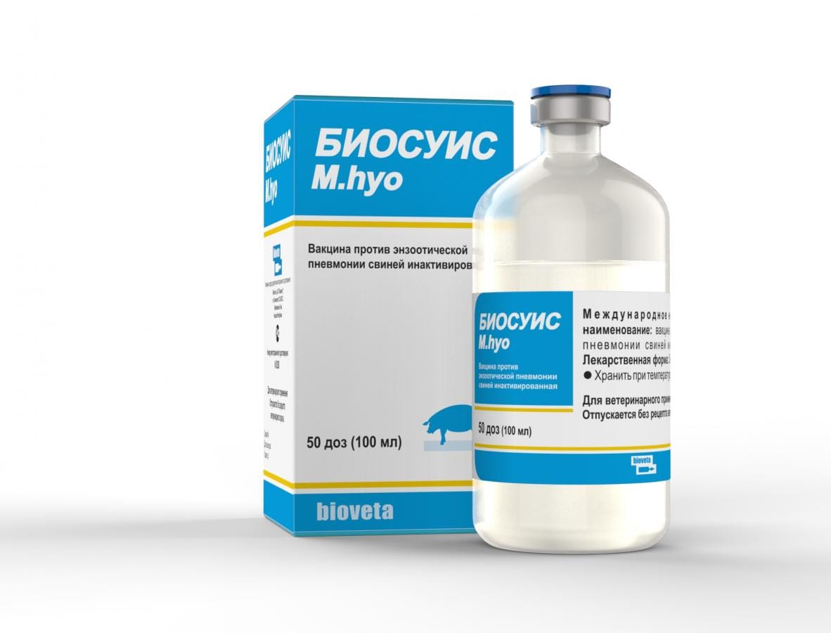 Вакцина Біосуіс М.hуo інактивована проти ензоотичної пневмонії Вакцина Біосуіс М.hуo інактивована проти ензоотичної пневмонії