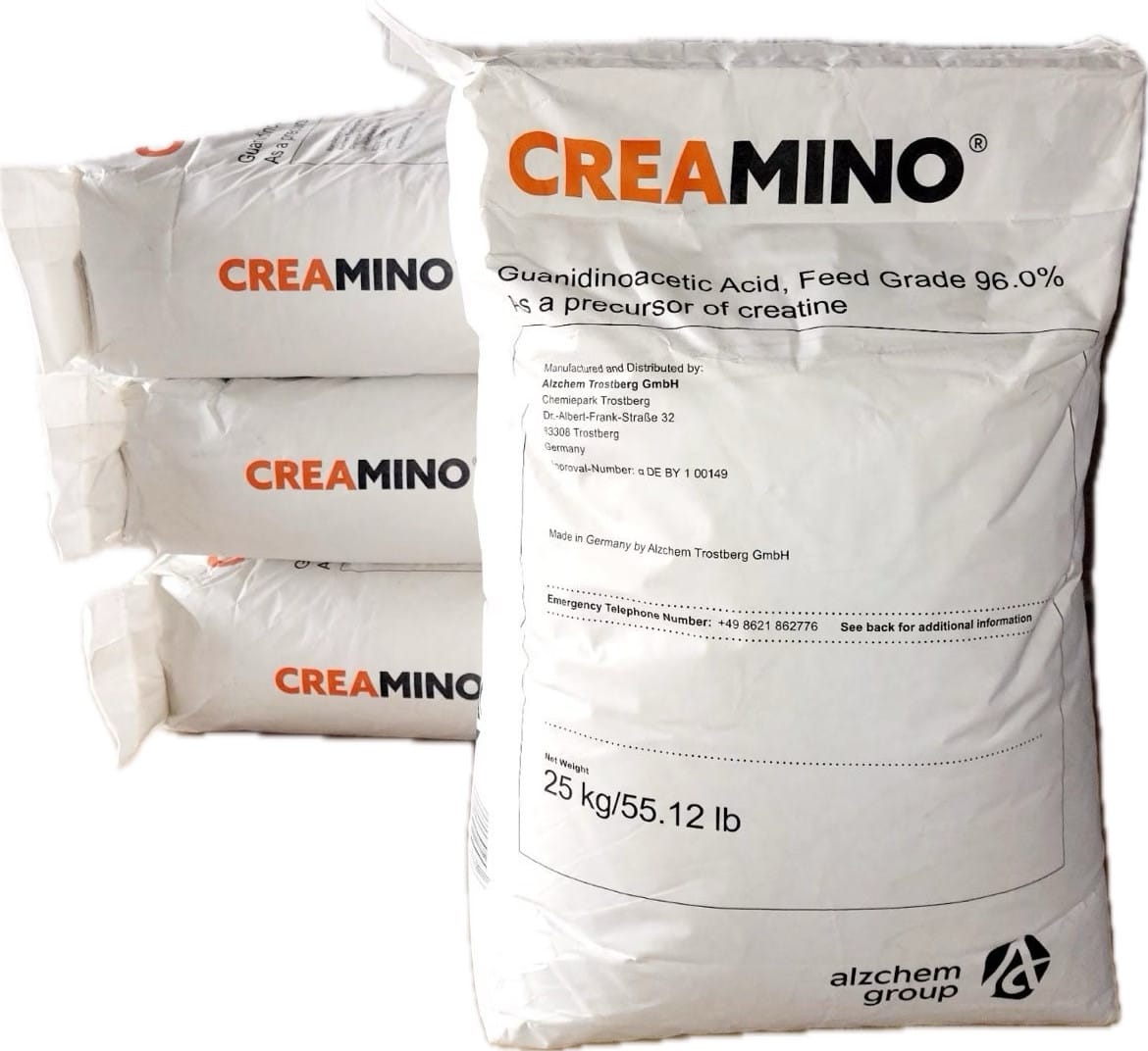 Creamino 25 кг – Покращення конверсії корму та м'язової маси Стимулятор росту Creamino 25 кг, добавка для свиней, гуанідінооцтова кислота