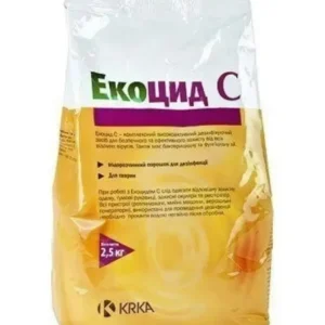 Дезінфікуючий засіб Екоцид С (Ecocid S) у пакуванні 2,5 кг для ветеринарного використання.