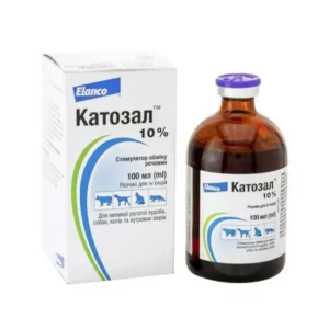 Оригінальний препарат Катозал у флаконі 100 мл для стимуляції обміну речовин у тварин.